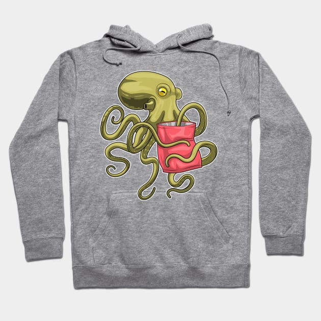 Octopus Bag of chips Hoodie by Markus Schnabel